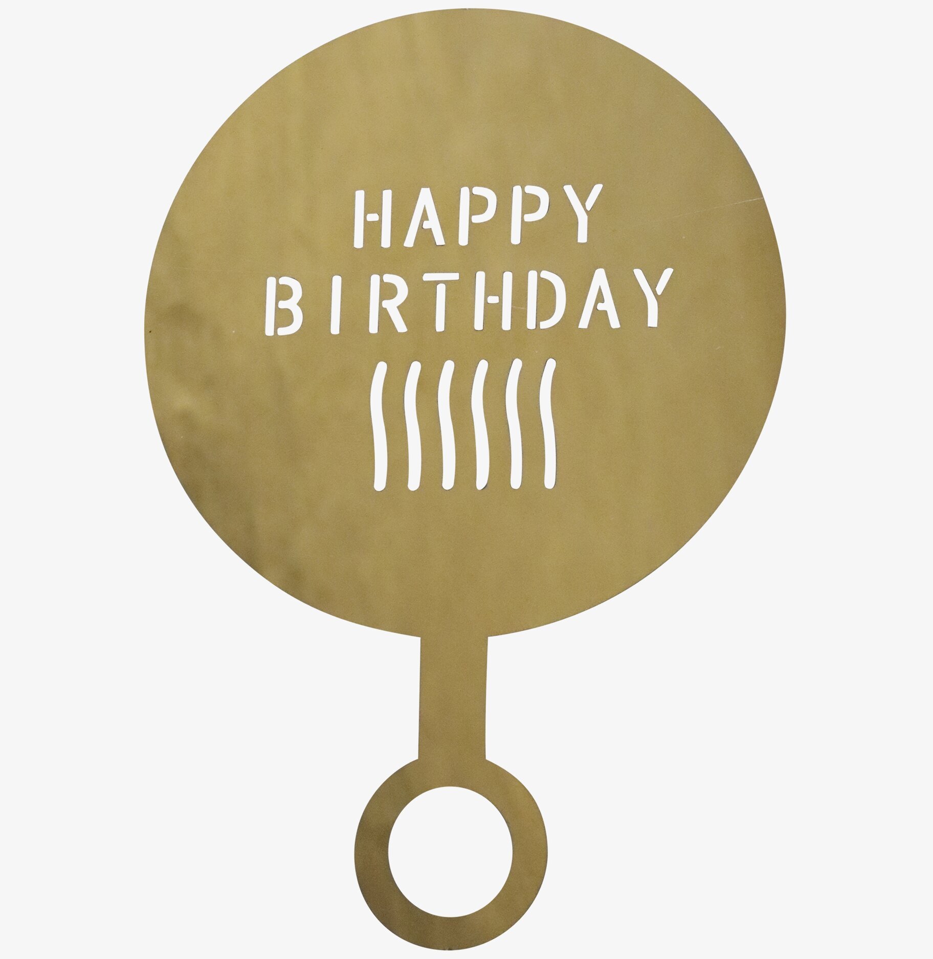 Kaffestencil Happy Birthday från Chic Antique i metall