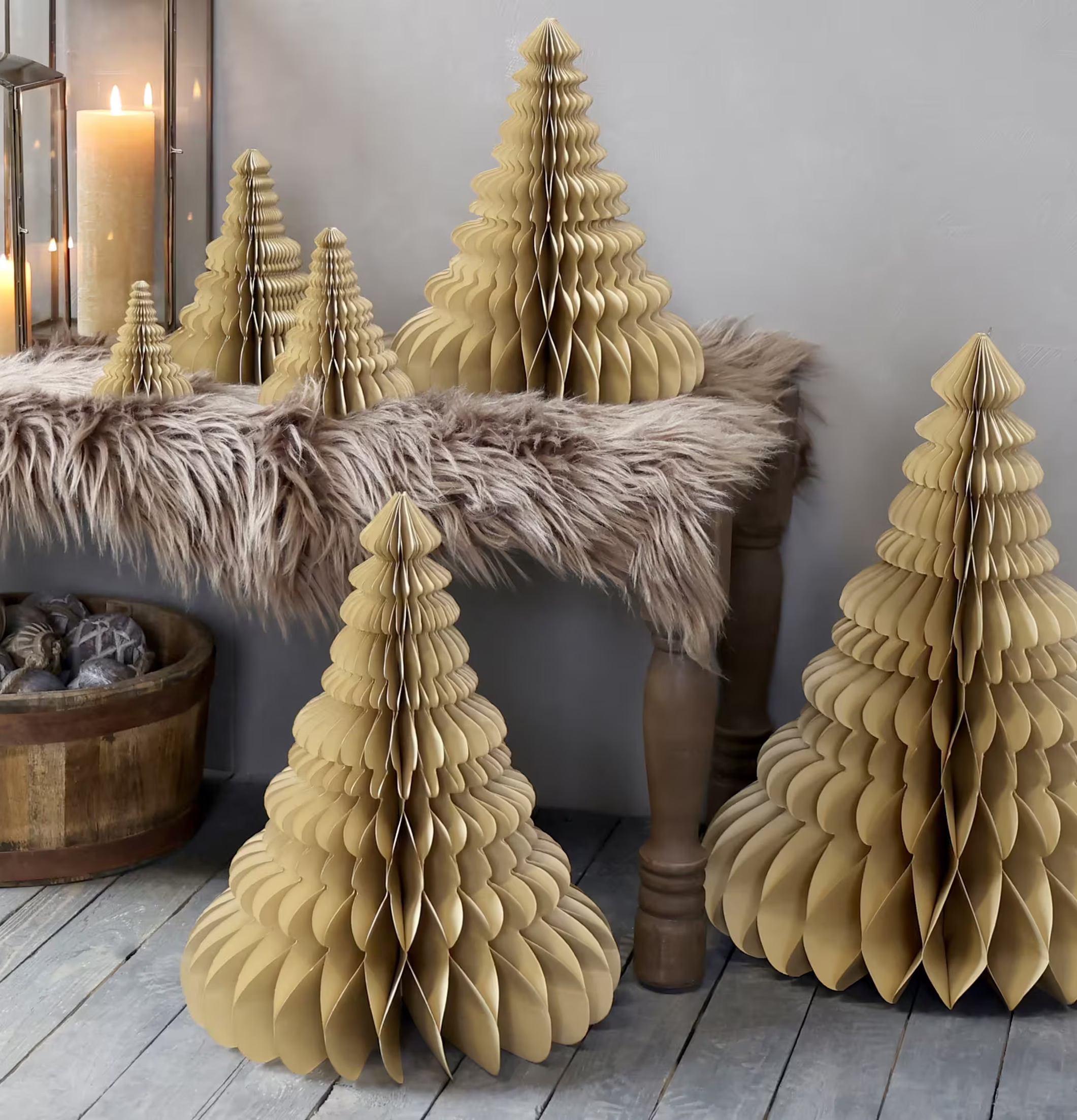 Julgran Papper Amber M från Chic Antique i en mysig miljö