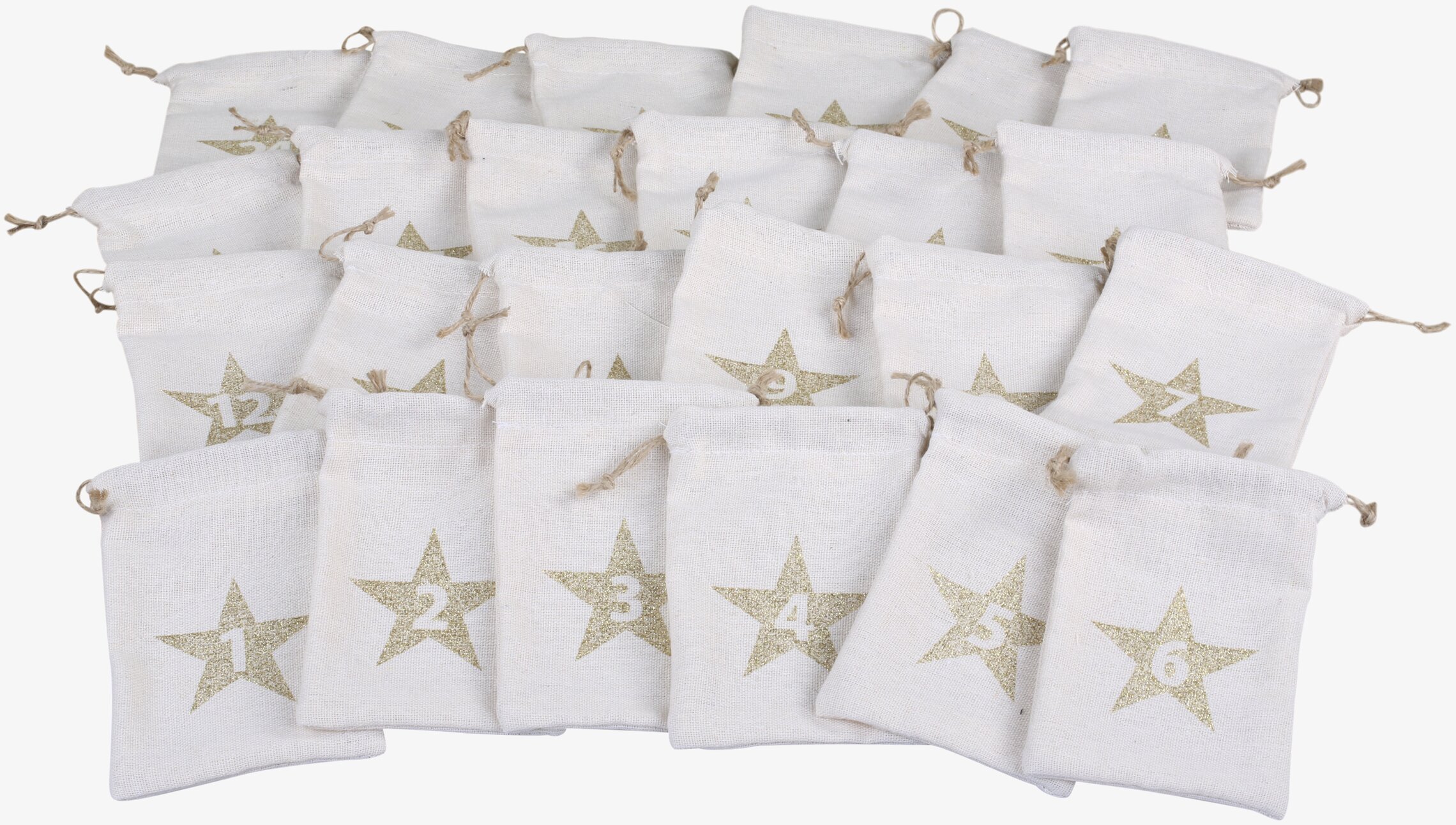 Paketkalender Påsar 1-24 från Chic Antique med guldstjärnor