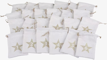 Paketkalender Påsar 1-24 från Chic Antique med guldstjärnor