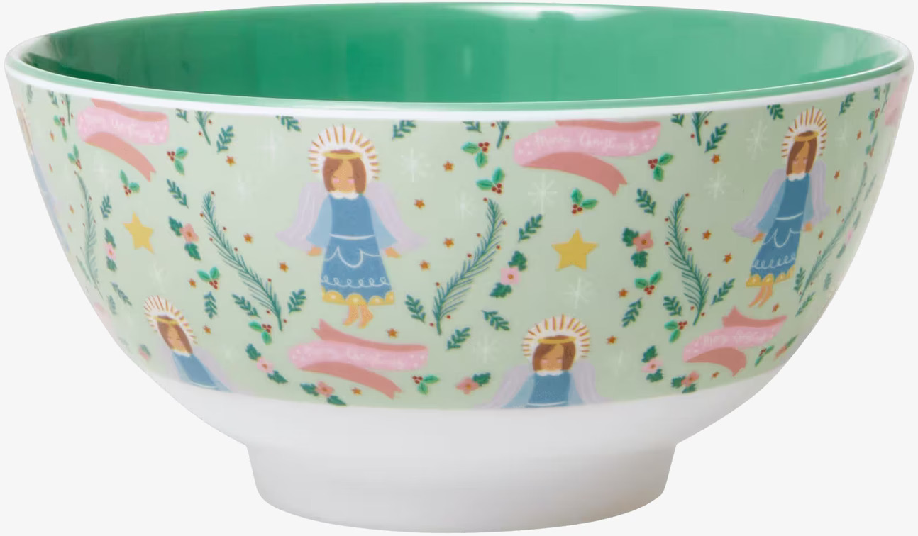 Skål Xmas Angel Print från Rice med julmotiv och änglar