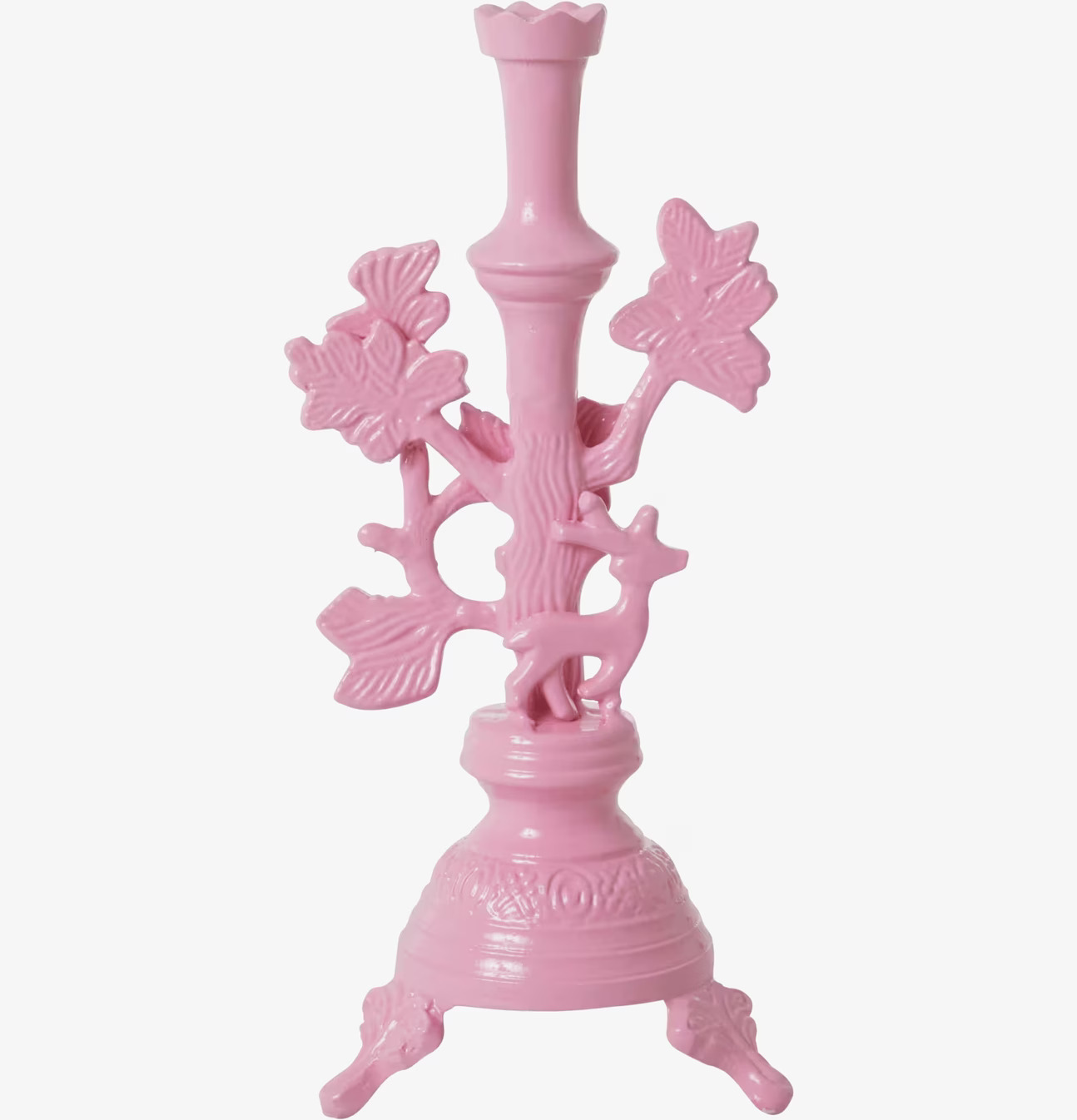 Ljusstake Soft Pink Large från Rice i rosa metall