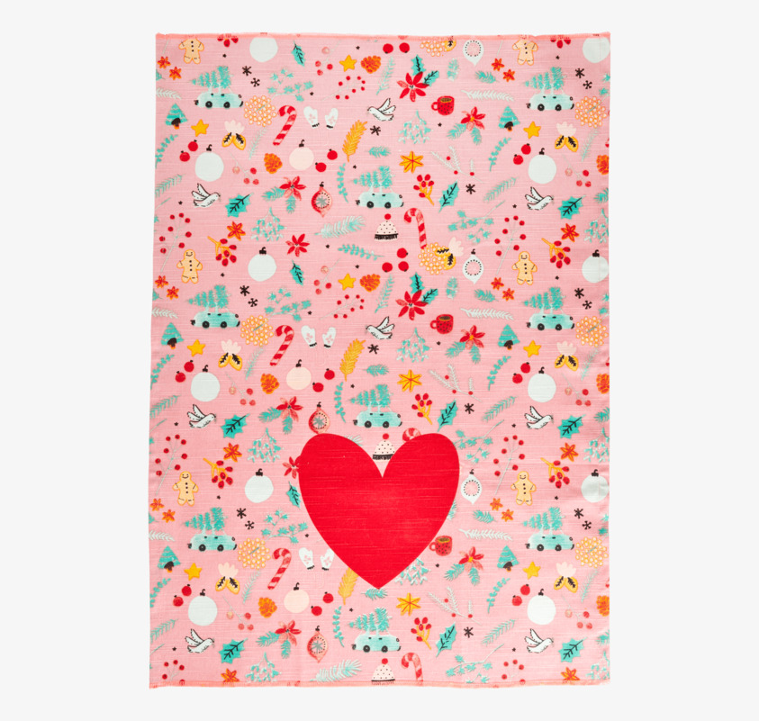 Kökshandduk All Over Christmas Print från Rice, julmotiv