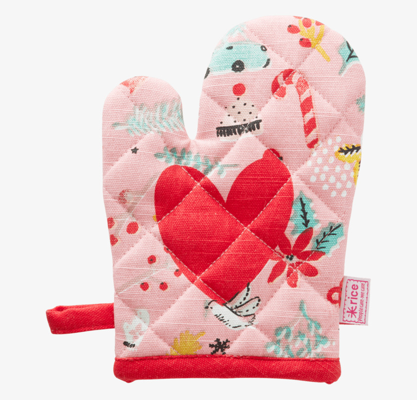 Ugnsvante All Over Christmas Print från Rice med julmotiv