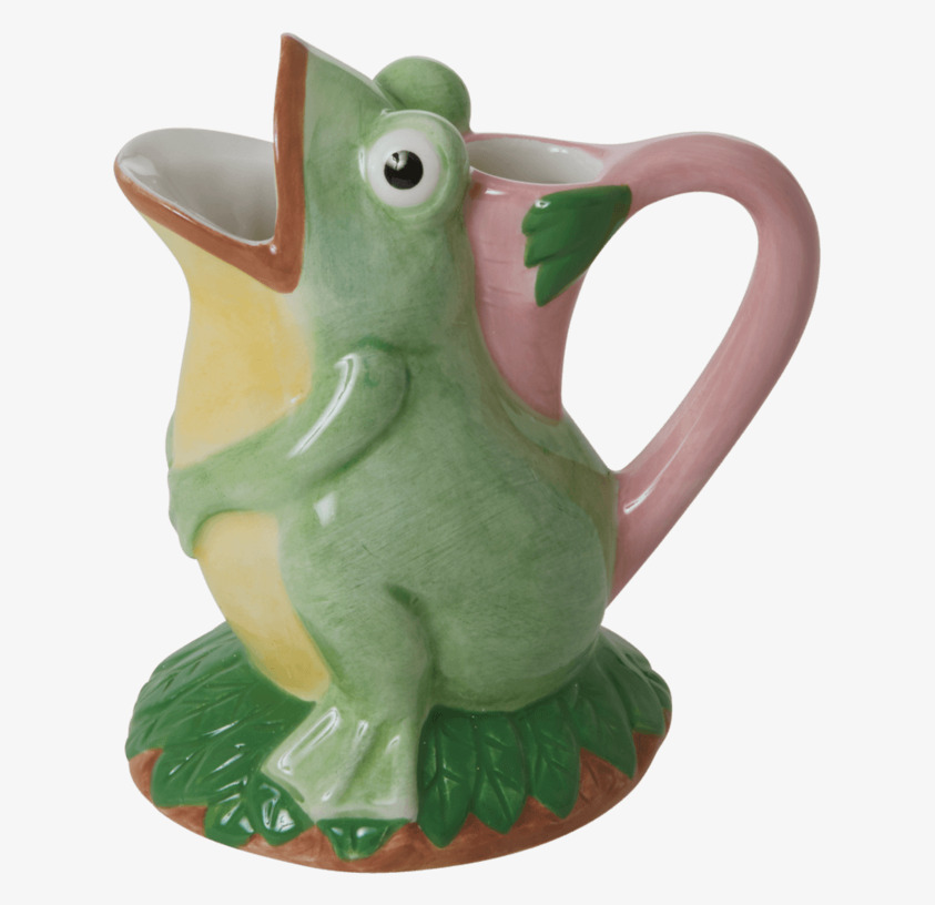 Vas Frog Shape från Rice, en grön grodformad blomvas