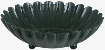 Skål Ingrid Mörkgrön Stor från Strömshaga på neutral bakgrund
