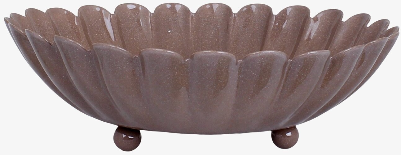 Skål Ingrid Rosa Stor från Strömshaga med räfflad kant