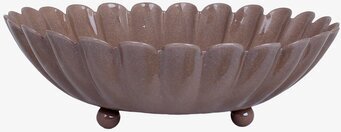 Skål Ingrid Rosa Stor från Strömshaga med räfflad kant