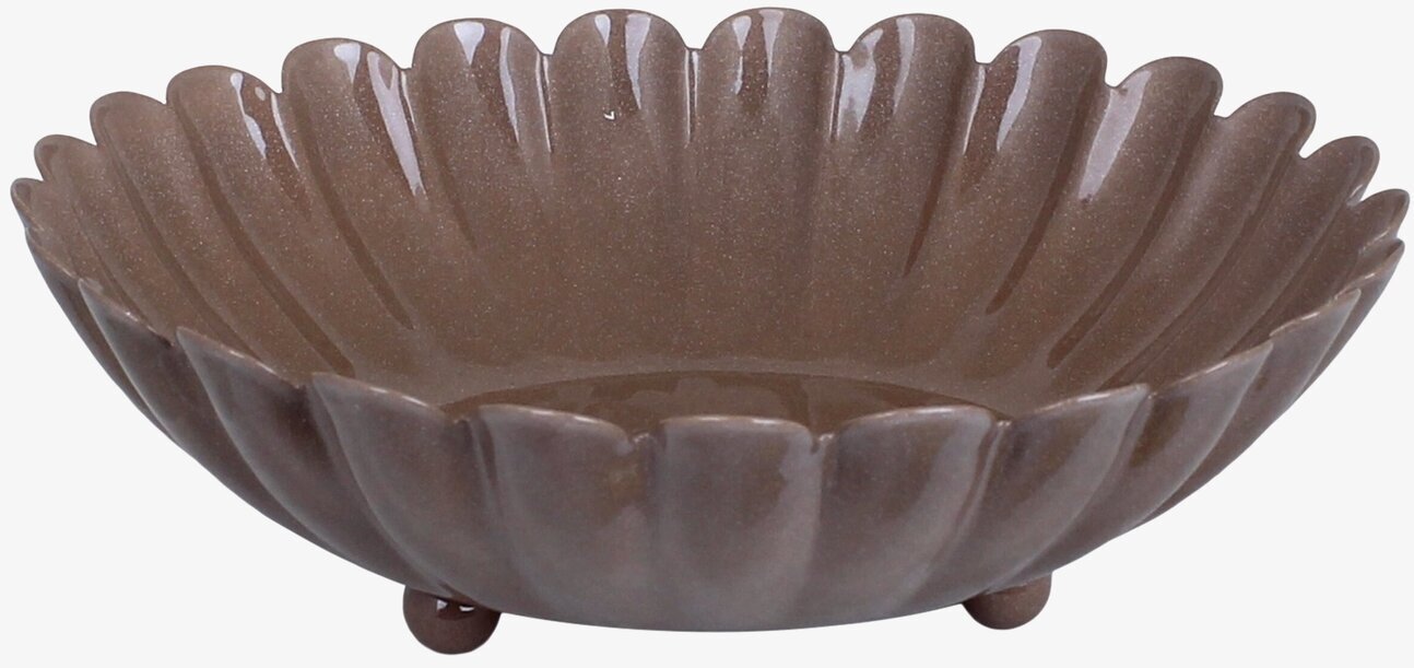 Skål Ingrid Rosa Stor från Strömshaga med vågiga kanter