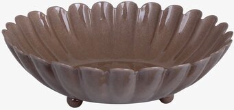 Skål Ingrid Rosa Stor från Strömshaga med vågiga kanter