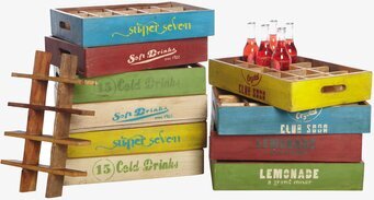 House Doctor Trälåda Lemonade, färgglada och retro trälådor