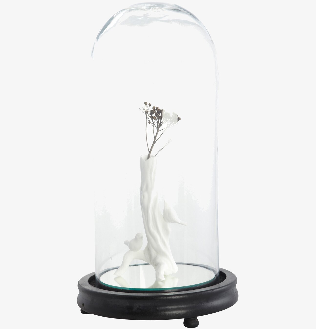 Showcase glaskupa från House Doctor med vit dekoration