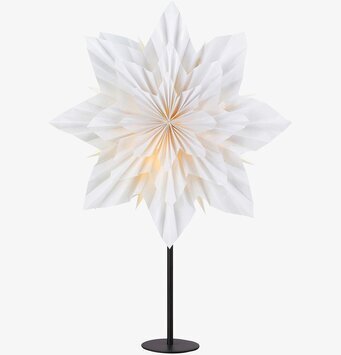 Bordsstjärna Neela Vit/Svart från Markslöjd på svart stativ