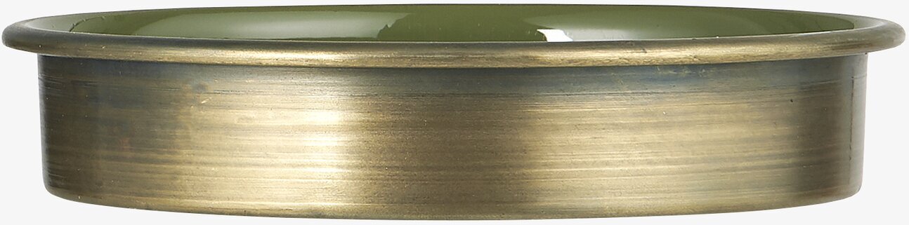 Ljusbricka Olivgrön/Mässing från IB Laursen i elegant design