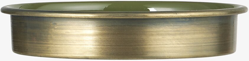 Ljusbricka Olivgrön/Mässing från IB Laursen i elegant design