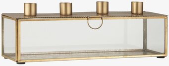 Ljusstake 4 Ljus Mässing från IB Laursen med glasbehållare