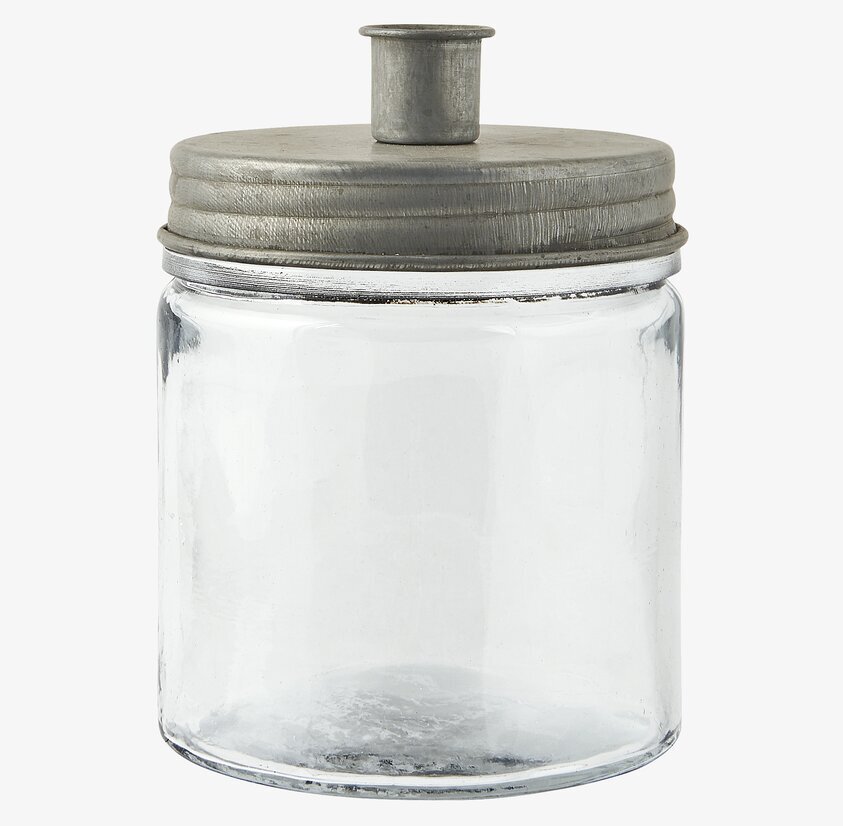 Ljusstake Glaskruka Zink från IB Laursen i klart glas