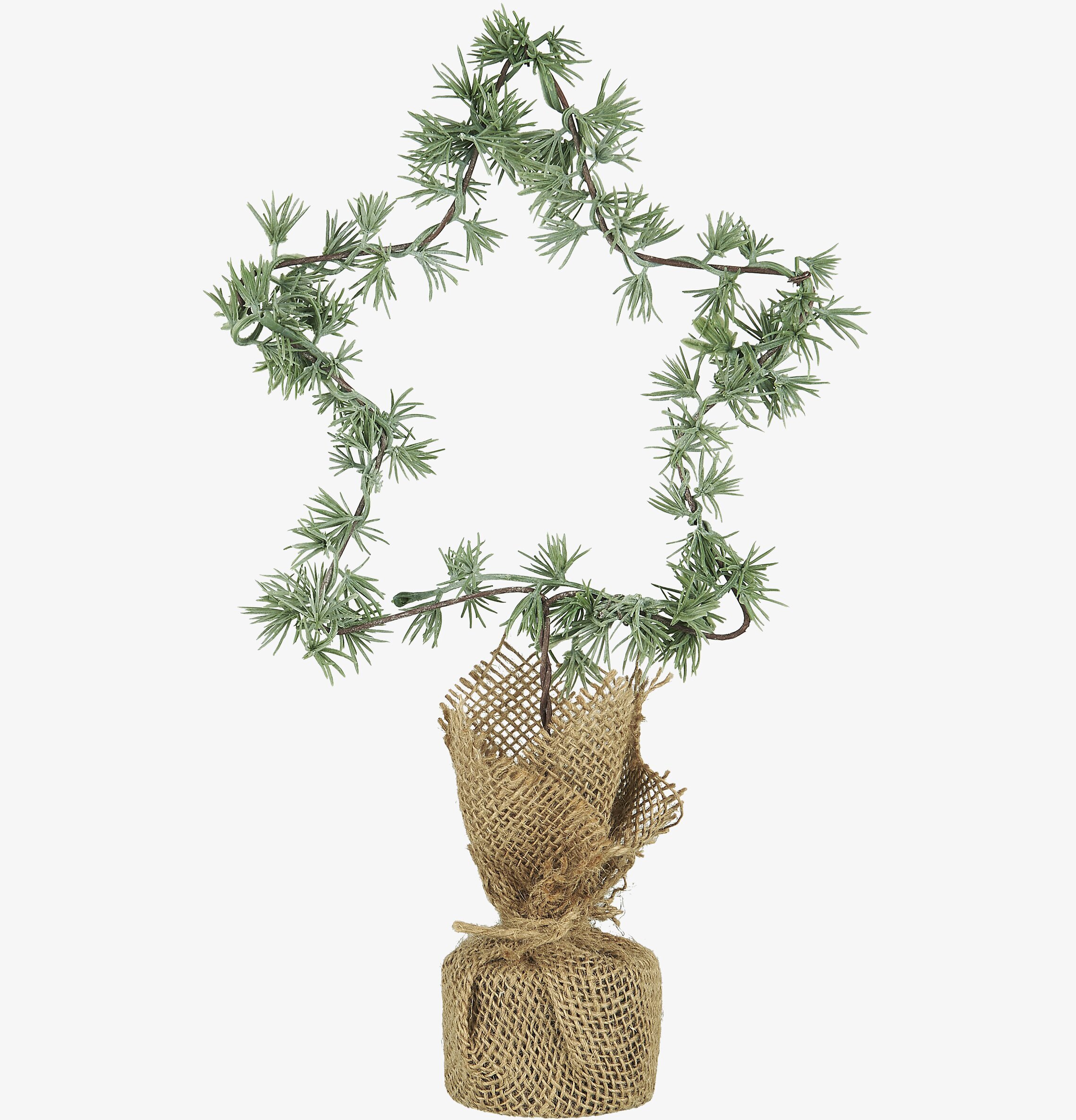 Cederstjärna Konstgjord från IB Laursen med jutesäck