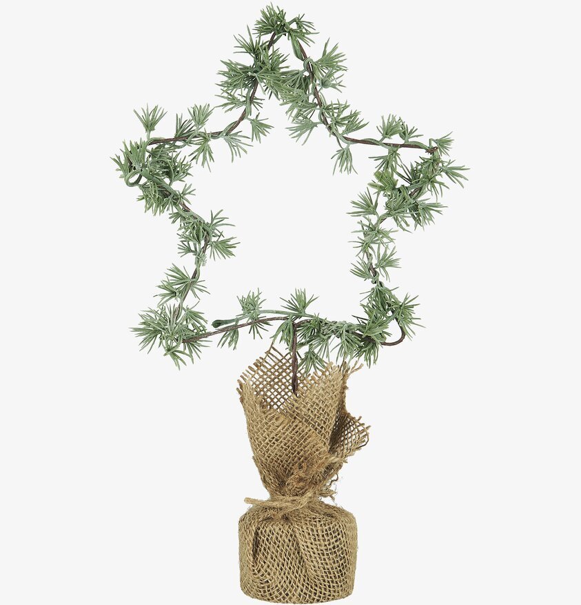 Cederstjärna Konstgjord från IB Laursen med jutesäck