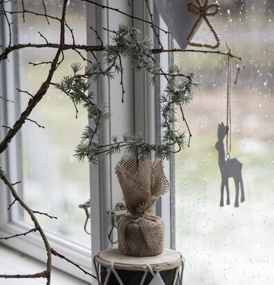 Cederstjärna Konstgjord från IB Laursen i fönsterdekor