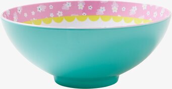 Skål Aqua / Blommor Rosa från Rice med turkos och blommor