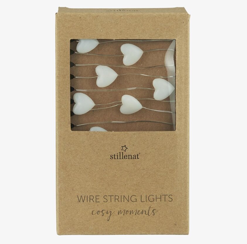 Ljusslinga 40 Hjärtan från IB Laursen i återvunnen kartong