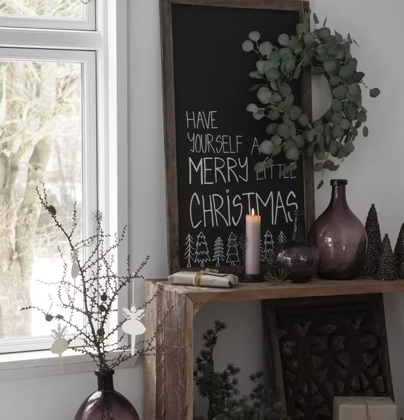 Glasvas Ballong Malva Large från IB Laursen i rustik miljö