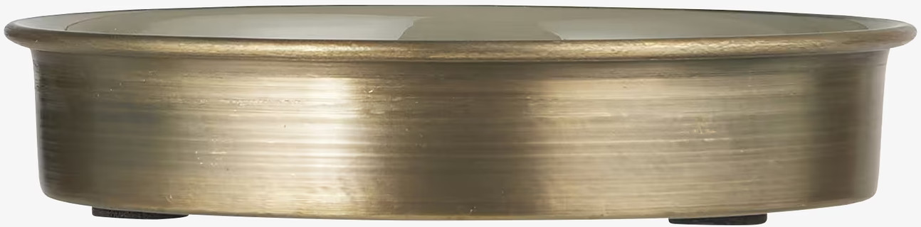 Ljusbricka Grå/Mässing från IB Laursen med elegant design