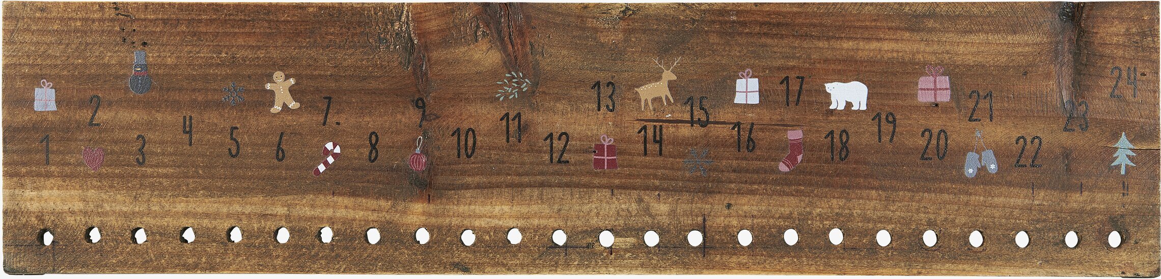 Träskylt Christmas Calender 1-24 från IB Laursen