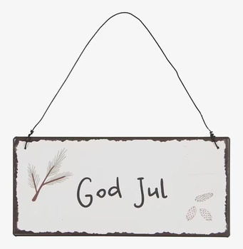 Metallskylt - God Jul från IB Laursen med rustik design