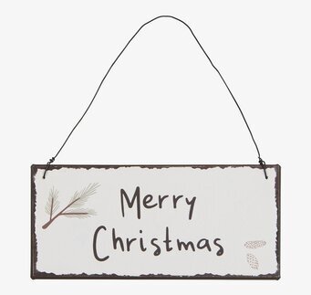 Metallskylt - Merry Christmas från IB Laursen med julmotiv