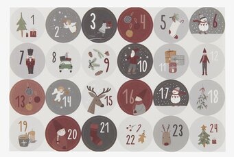 Klisterark 24 stycken Julklistermärken från IB Laursen