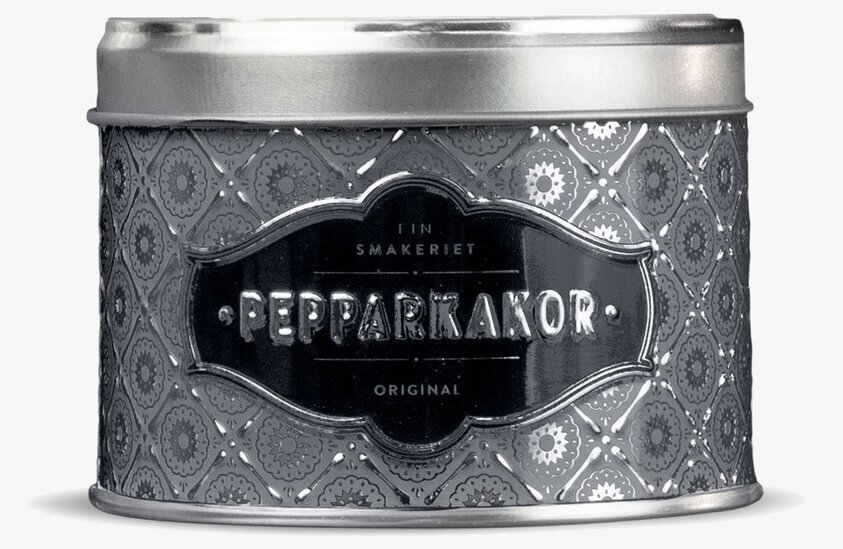 Pepparkakor Miniburk Grafitgrå från Finsmakeriet i fokus