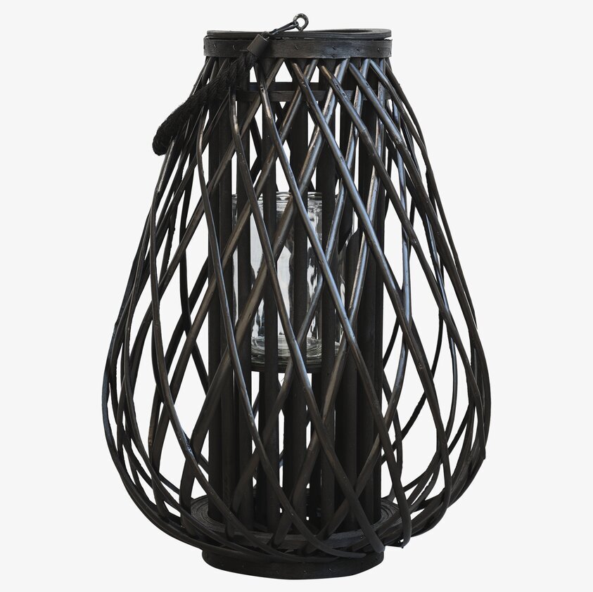 Lanterna Flätad Pil Stor Svart från Chic Antique, elegant design