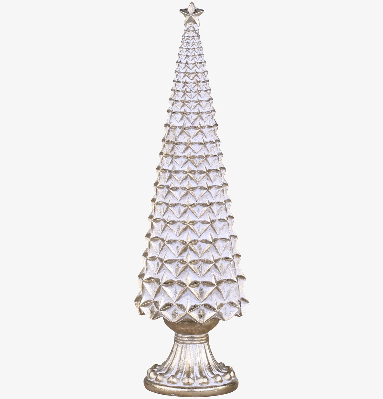 Julgran Creme/Champagne från Chic Antique med skimrande yta