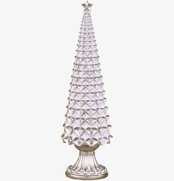 Julgran Creme/Champagne från Chic Antique med skimrande yta