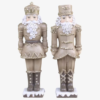 Nötknäppare Gulddekor Set/2 Mocca från Chic Antique