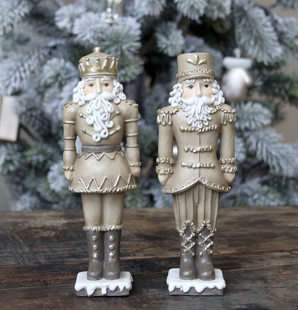 Nötknäppare Gulddekor Set/2 Mocca från Chic Antique