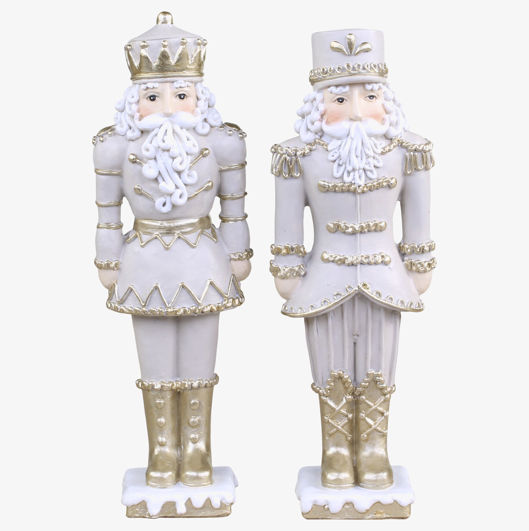 Nötknäppare Gulddekor Set/2 Latte från Chic Antique