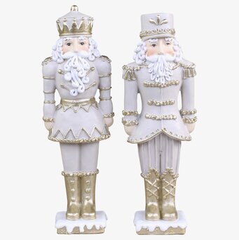 Nötknäppare Gulddekor Set/2 Latte från Chic Antique