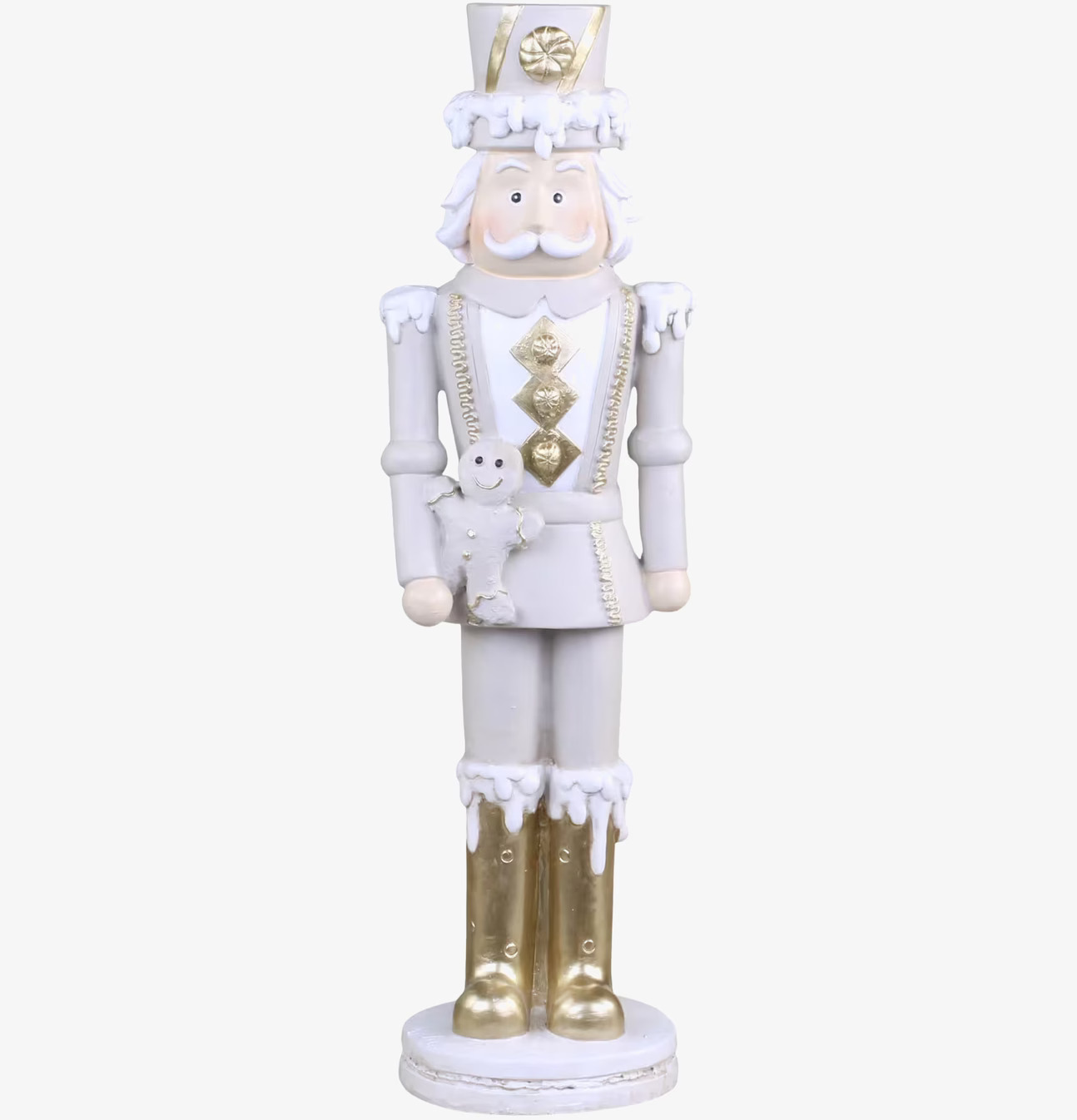 Nötknäppare Gulddekor Latte från Chic Antique med guldaccenter