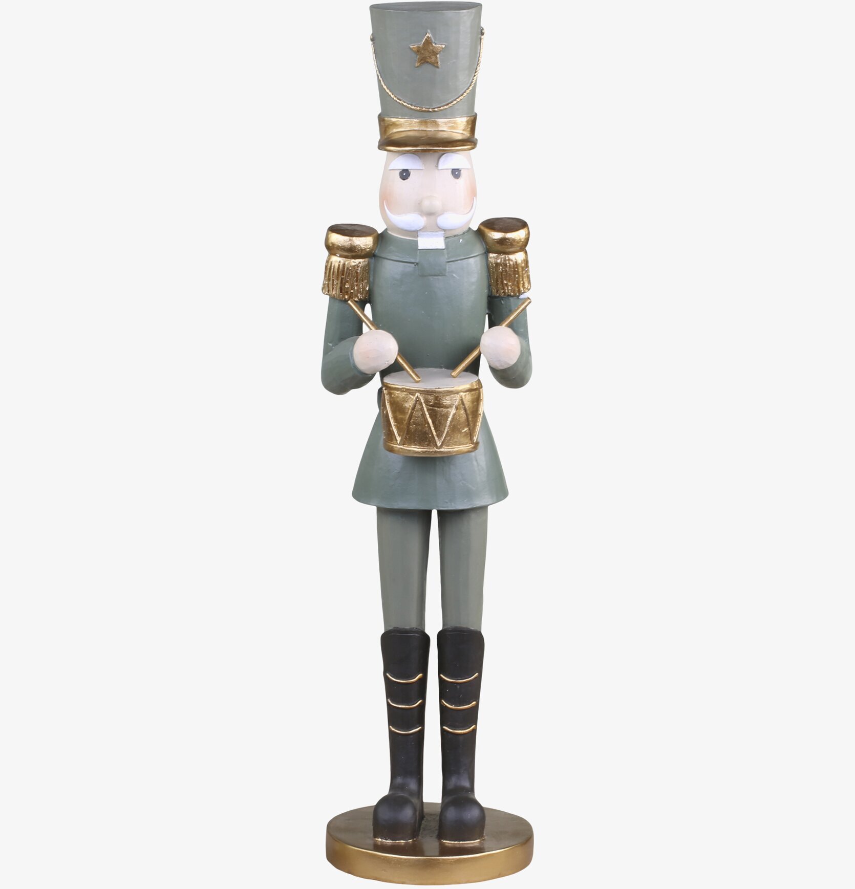 Nötknäppare Med Trumma Mossgrön Stor från Chic Antique