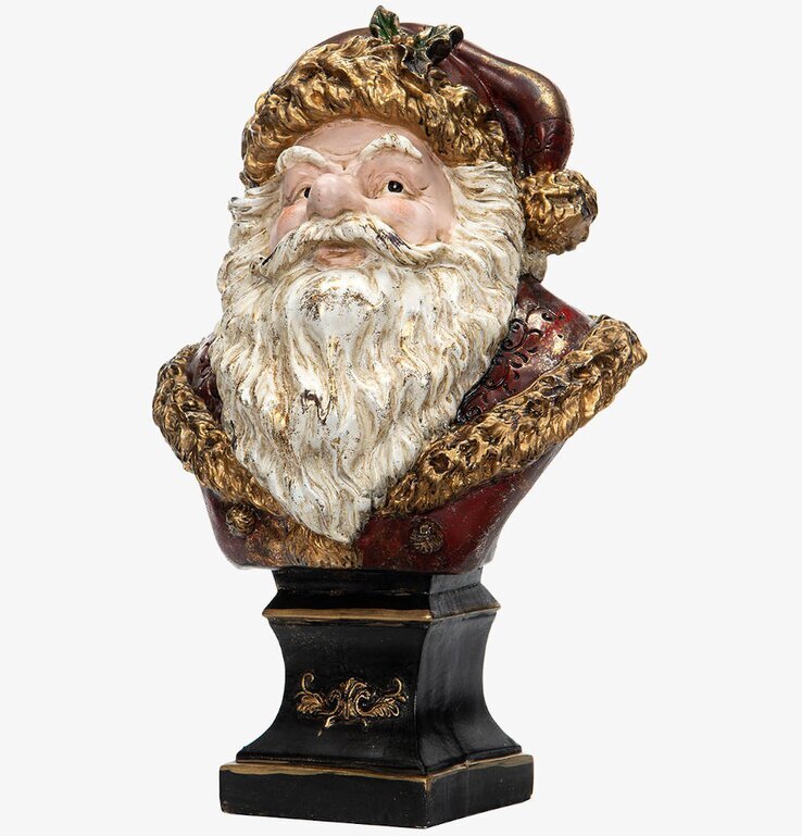 Tomte Byst Poly från A Lot Decoration, detaljrik julfigur