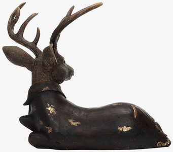 Hjort Vilande Poly Stor från A Lot Decoration i mörk färg