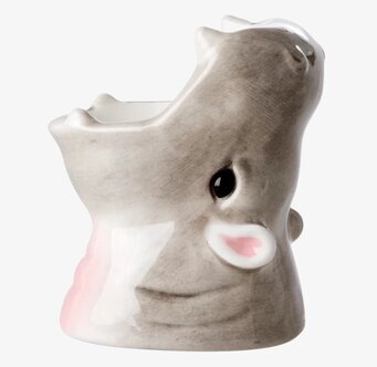 Äggkopp Hippo Shape från Rice i keramik med flodhästform