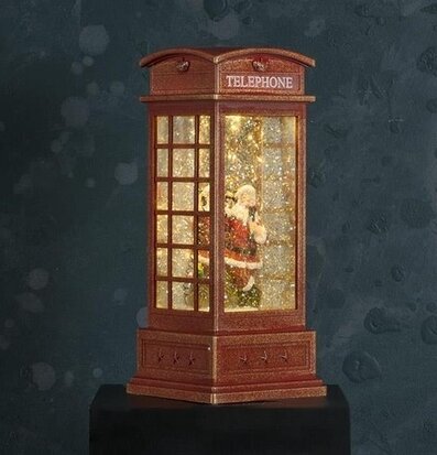 Snöglob Telefonkiosk LED Tomte från Multi Agentur