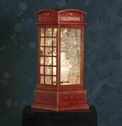 Snöglob Telefonkiosk LED Snögubbe från Multi Agentur