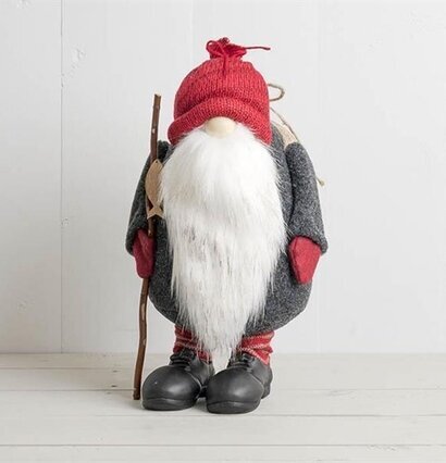 Tomte Hunchback Stav från Multi Agentur med stav och grå rock