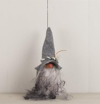 Tomte Filthatt Grå från Multi Agentur med grå filt och skägg