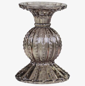 Ljusstake Mocca Pearl från Chic Antique med pärldetaljer